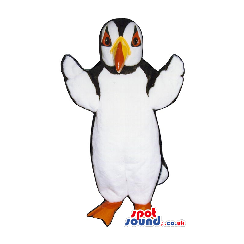 Puffin Penguin Animal Plush Mascot With Red Eyes And Beak -