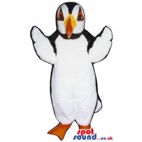 Puffin Penguin Animal Plush Mascot With Red Eyes And Beak -