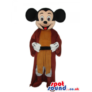 Mickey Mouse Disney Character With Medieval Brown Garments -