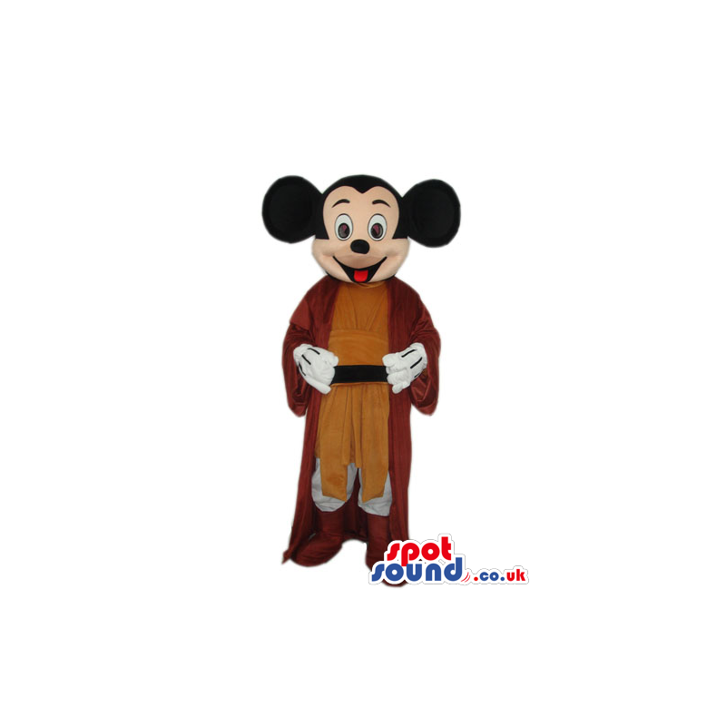 Mickey Mouse Disney Character With Medieval Brown Garments -