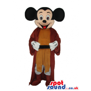 Mickey Mouse Disney Character With Medieval Brown Garments -