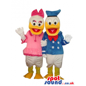 Disney Character Couple Donald And Daisy Duck Mascots - Custom