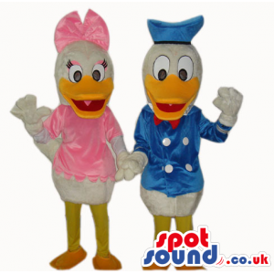 Popular Disney Character Couple Donald And Daisy Duck Mascots -