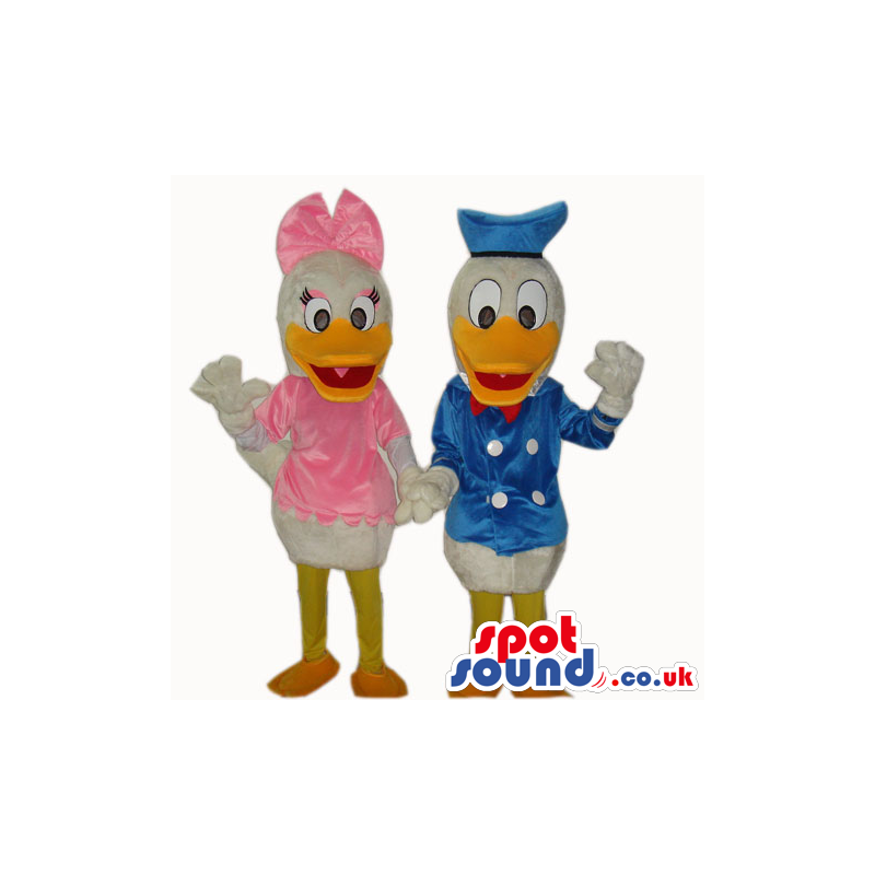 Popular Disney Character Couple Donald And Daisy Duck Mascots -