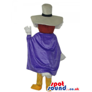 Darkwing Duck Disney Character Mascot Wearing Purple Garments -