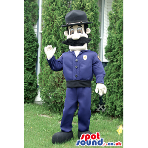 Character Mascot With A Black Mustache Wearing Guard Garments -