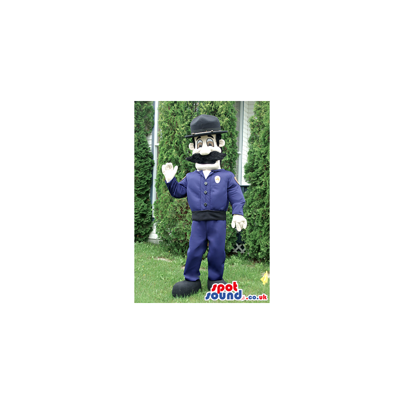 Character Mascot With A Black Mustache Wearing Guard Garments -