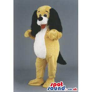 Snoopy dog mascot with hanging ears and open mouth - Custom