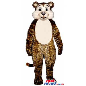 Cute Leopard Animal Plush Mascot With A White Belly - Custom