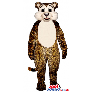 Cute Leopard Animal Plush Mascot With A White Belly - Custom