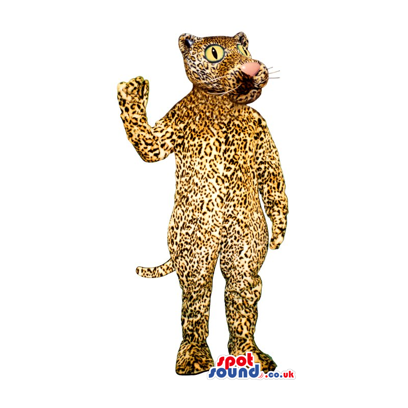 Amazing Leopard Plush Mascot With A Big Pink Nose - Custom