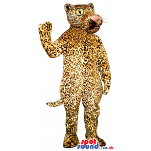 Amazing Leopard Plush Mascot With A Big Pink Nose - Custom