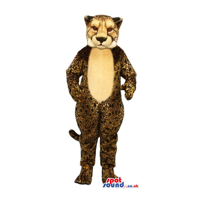 Amazing Leopard Animal Plush Mascot With A Beige Belly - Custom