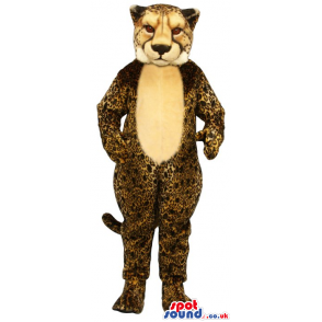 Amazing Leopard Animal Plush Mascot With A Beige Belly - Custom