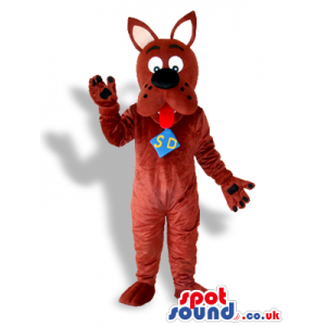 Scooby-Doo Brown Dog Character Mascot From It Popular Cartoon -