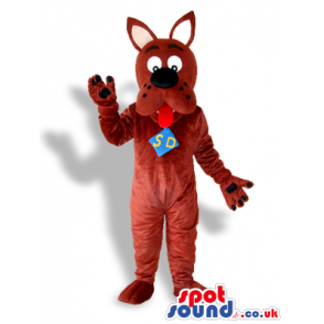 Scooby-Doo Brown Dog Character Mascot From It Popular Cartoon -