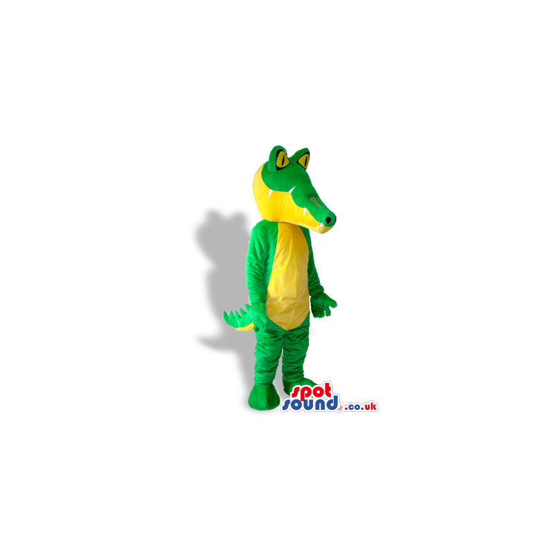 Cool Green And Yellow Crocodile Animal Plush Mascot - Custom