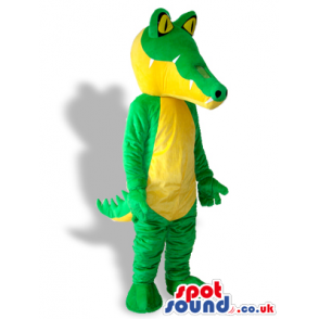 Cool Green And Yellow Crocodile Animal Plush Mascot - Custom