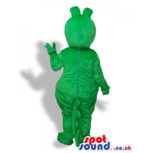 Crazy Green And Yellow Crocodile Mascot With Popping Eyes -