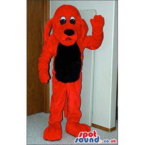 Red Dog Pet Animal Plush Mascot With A Black Belly - Custom
