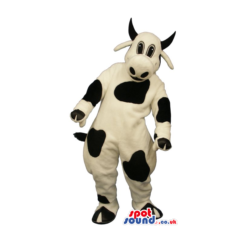 Funny Black And White Milk Cow Animal Plush Mascot - Custom