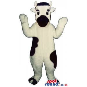Cute Milk Cow Animal Plush Mascot With A Black Mouth - Custom
