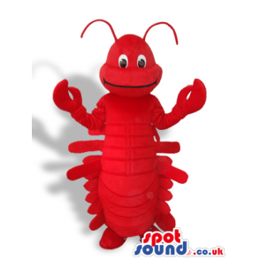 Customizable Bright Red Lobster Sea Animal Plush Mascot -