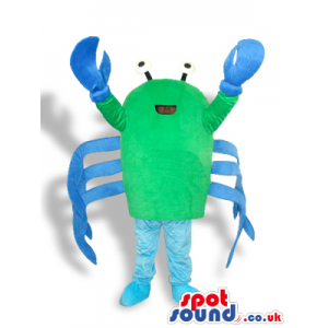 Customizable Green And Blue Crab Sea Animal Plush Mascot -