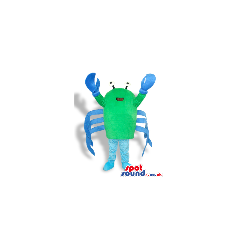 Customizable Green And Blue Crab Sea Animal Plush Mascot -