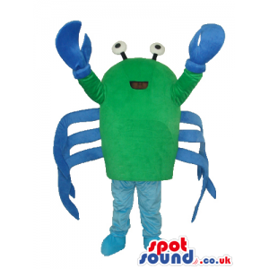 Customizable Green And Blue Crab Sea Animal Plush Mascot -