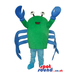 Customizable Green And Blue Crab Sea Animal Plush Mascot -