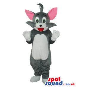 Tom Grey Cat Mascot From It Tom And Jerry Cartoon Series -