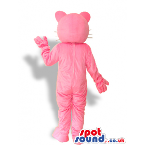 Fantastic Pink Cat Animal Plush Mascot Winking Its Eye - Custom