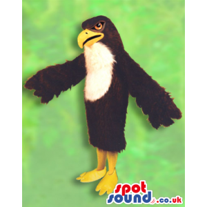 Fantastic Dark Brown And White Eagle Bird Animal Plush Mascot -