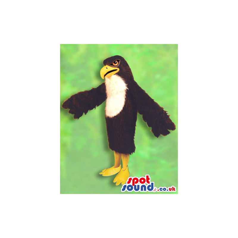 Fantastic Dark Brown And White Eagle Bird Animal Plush Mascot -