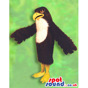 Fantastic Dark Brown And White Eagle Bird Animal Plush Mascot -