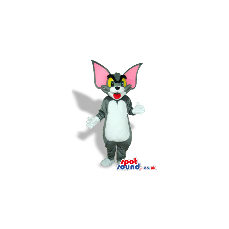 Jerry Cat From It Tom And Jerry Cartoon With Giant Ears In Grey