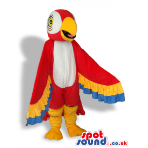 Red Colorful Bright And Flashy Parrot Plush Mascot - Custom