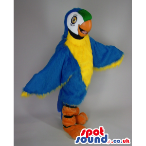 Blue And Yellow Bright And Flashy Parrot Plush Mascot - Custom