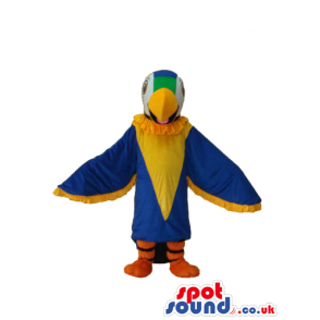 Blue And Yellow Bright And Flashy Parrot Plush Mascot - Custom