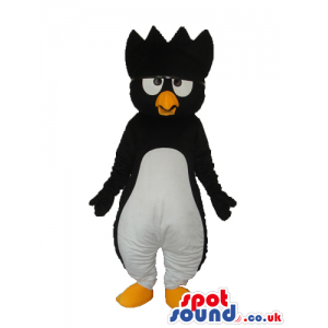 Cartoon Character Penguin Mascot With A Spiky Head - Custom