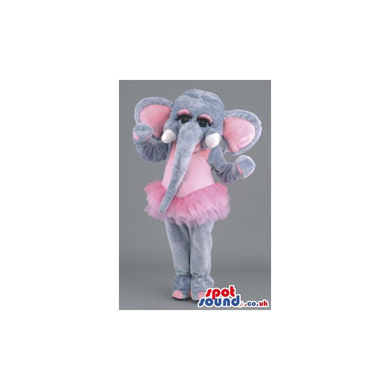 Pretty girly elephant with a ballet dress and tusks - Custom