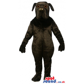 Cute All Black Dog Pet Plush Mascot With Round Nose - Custom