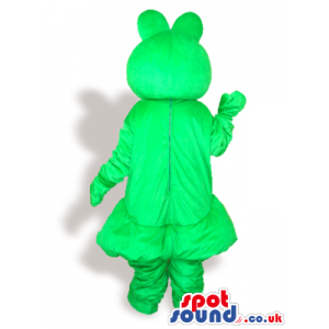 Customizable Green Frog Plush Mascot With A White Body - Custom