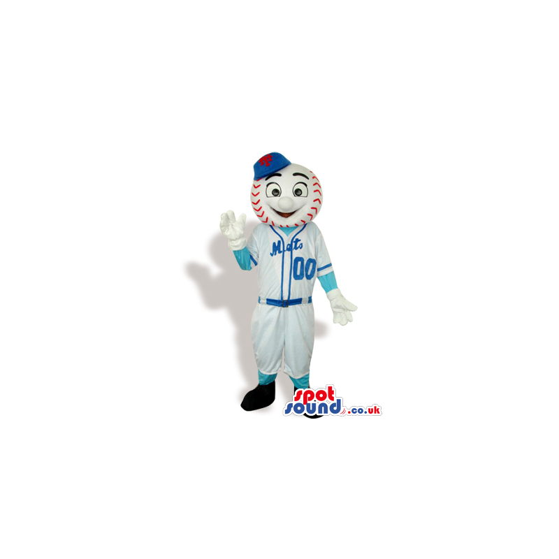 Baseball Mascot Wearing Sports Garments With Numbers - Custom