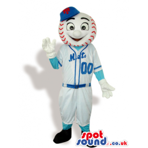 Baseball Mascot Wearing Sports Garments With Numbers - Custom