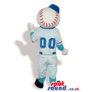 Baseball Mascot Wearing Sports Garments With Numbers - Custom