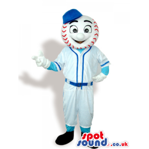 Baseball Mascot Wearing Customizable Sports Garments - Custom