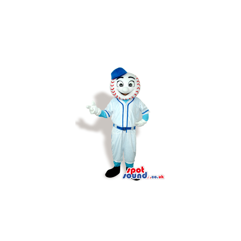 Baseball Mascot Wearing Customizable Sports Garments - Custom
