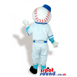 Baseball Mascot Wearing Customizable Sports Garments - Custom